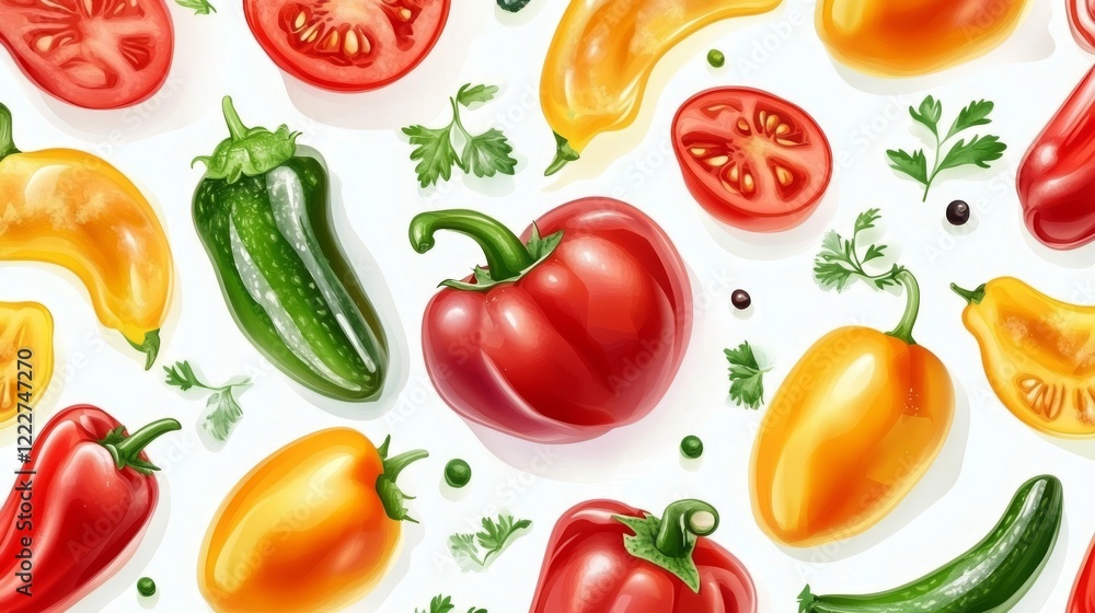 Colorful arrangement of fresh vegetables on a bright background showcasing health and culinary diversity Colorful arrangement of fresh vegetables on a bright background showcasing health and culinary diversity