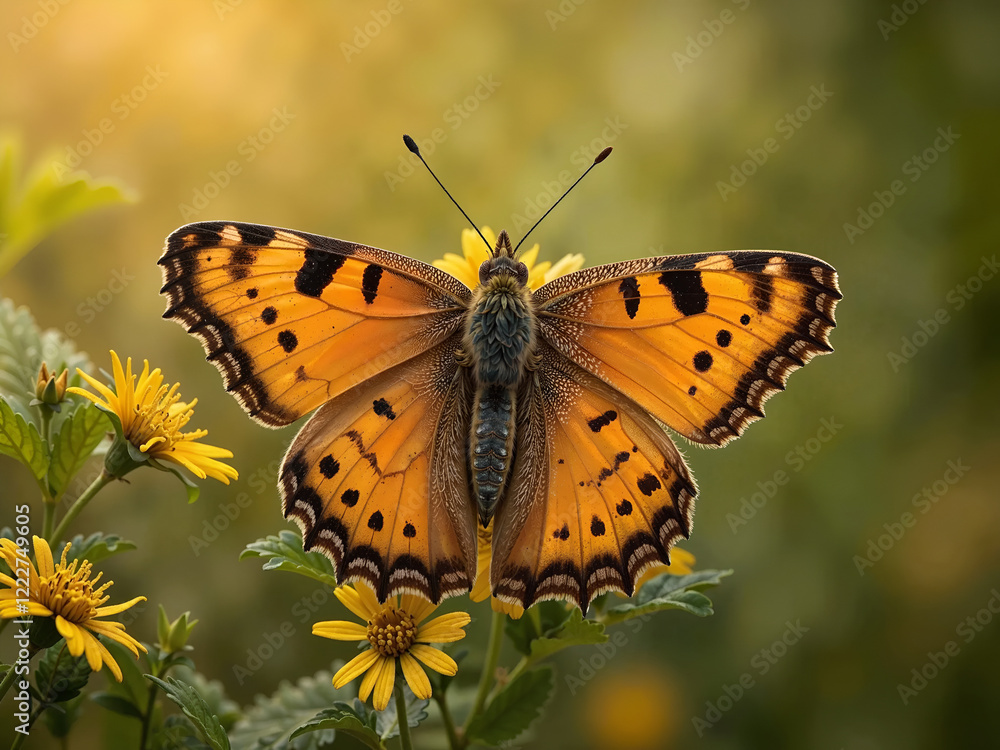Fototapeta premium butterfly on flower