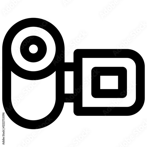 Camcorder. Editable stroke vector icon.