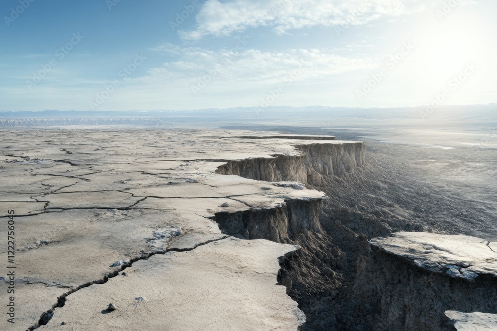 Obraz premium Understanding the dynamics of tectonic plate boundaries and their geological impact on Earth