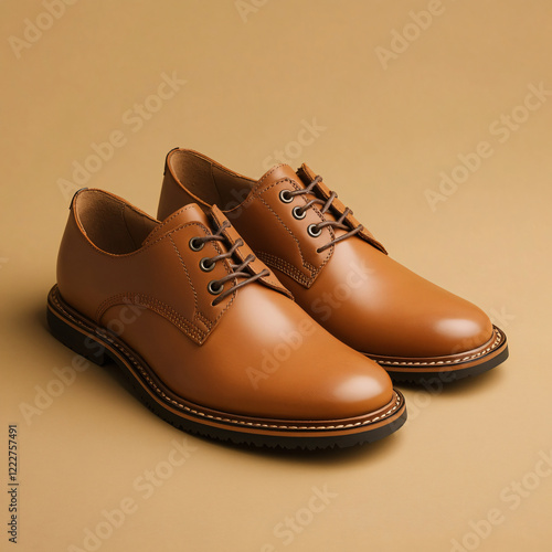 Isolated brown shoes photo