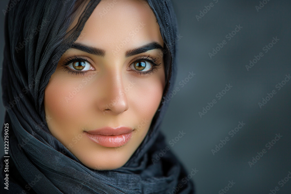 AI generated image of confident arabian asian muslim woman in abaya hijab AI generated image of confident arabian asian muslim woman in abaya hijab