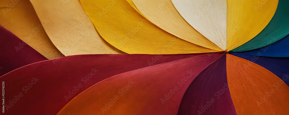 Fototapeta premium Colorful paper texture in vibrant shades, abstract background for creative projects, copy space