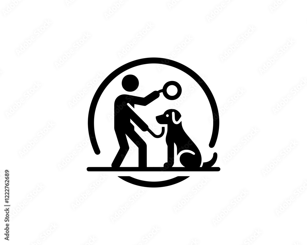 Dog Training Logo Design Template. Vector Illustration. Dog Training Logo Design Template. Vector Illustration.