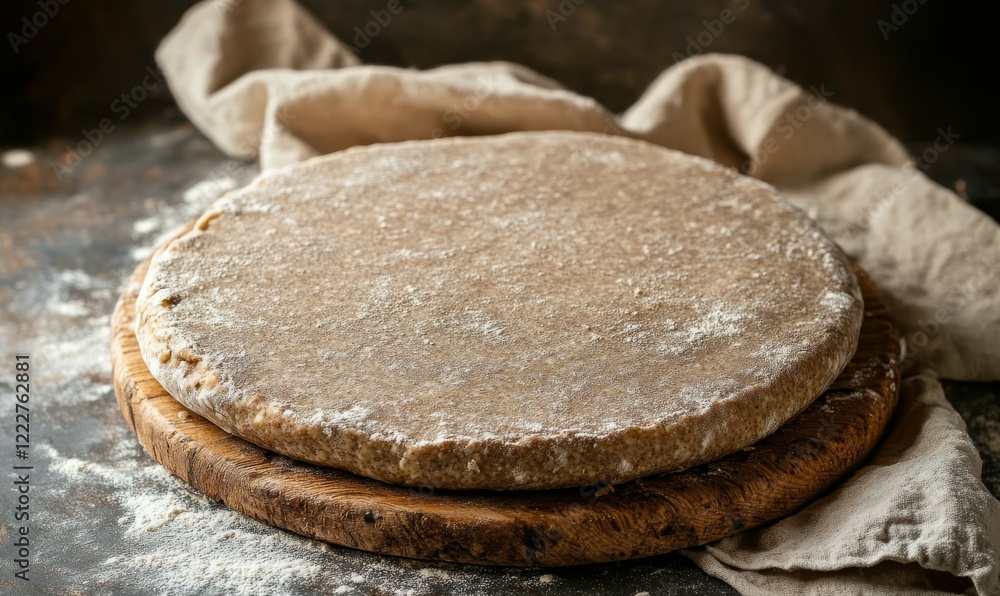 French cuisine tyrolean buckwheat flour pie with a low angle view French cuisine tyrolean buckwheat flour pie with a low angle view