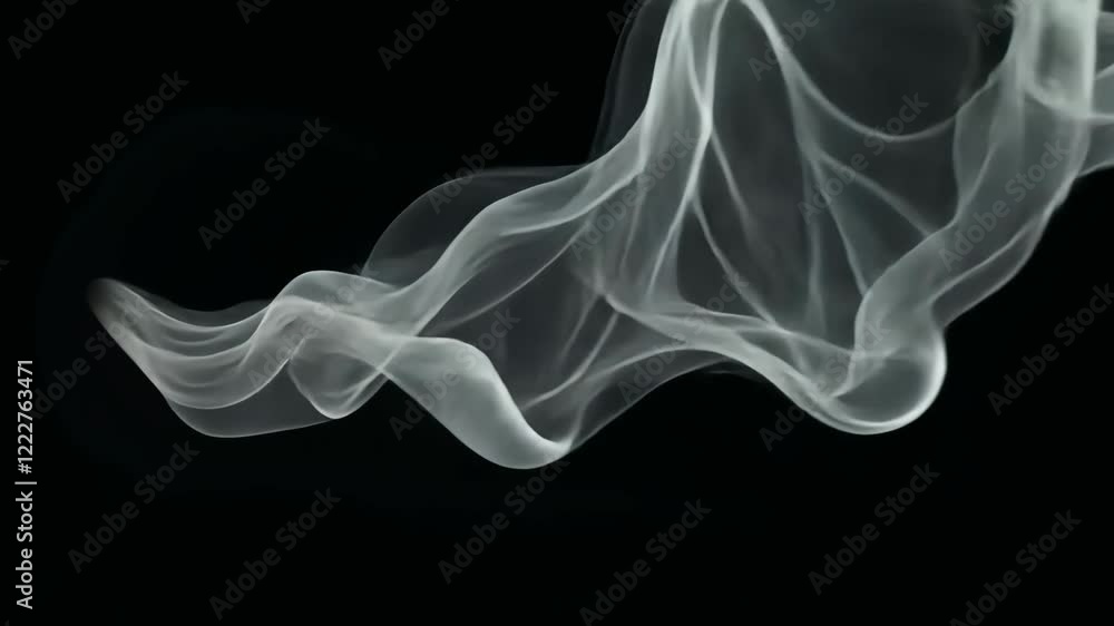 White smoke on black background. Minimalist style abstract footage. Motion overlay for design. Steady shot. White smoke on black background. Minimalist style abstract footage. Motion overlay for design. Steady shot.