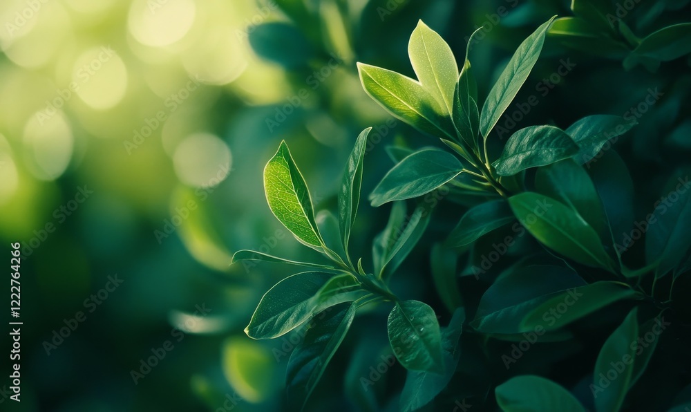 fresh green leaves in spring and bokeh background fresh green leaves in spring and bokeh background