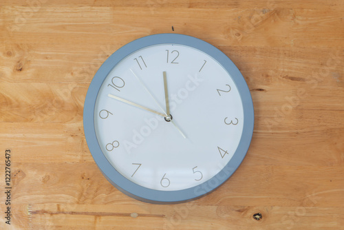 Wallpaper Mural Clock placed in middle of wooden wall Torontodigital.ca