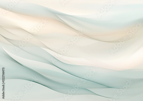 Soft Abstract Waves in Pastel Tones