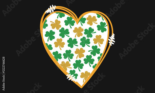 St. Patrick's Day Glitter T-Shirt Design