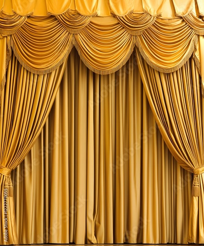gold theater curtain