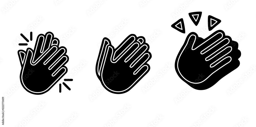 Fototapeta premium Clapping hands icon