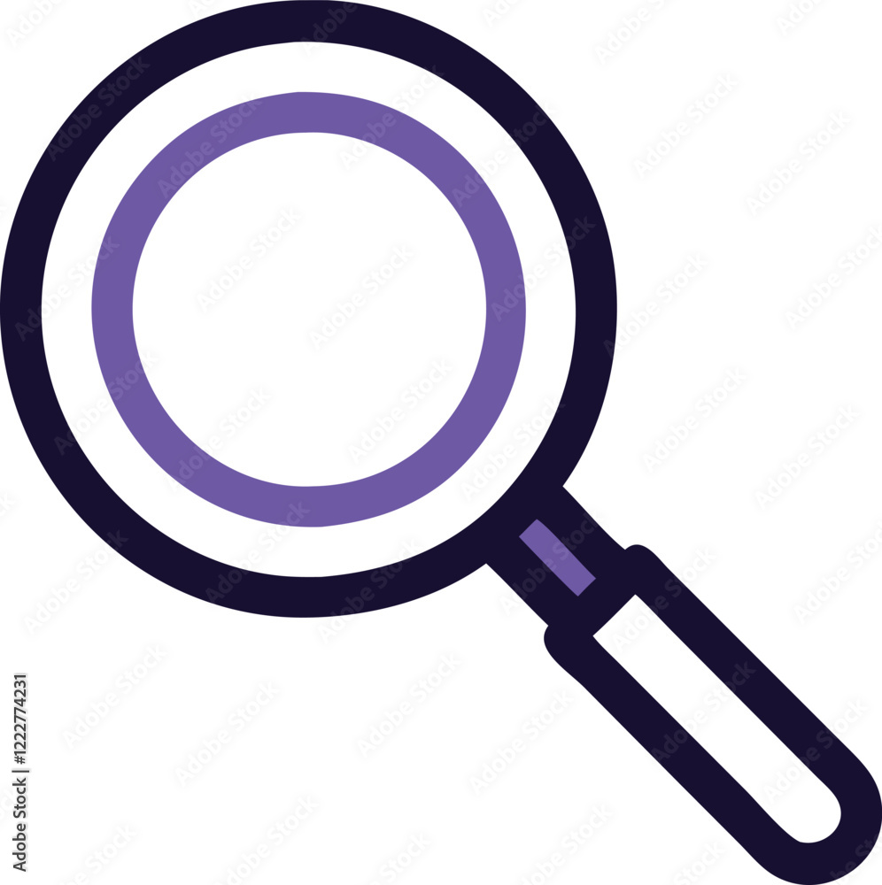 Modern Magnifying Glass Vector Icon Modern Magnifying Glass Vector Icon