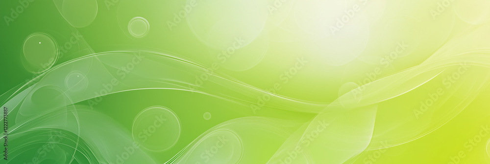 Abstract Green Waves And Bubbles In Bright Illumination Abstract Green Waves And Bubbles In Bright Illumination