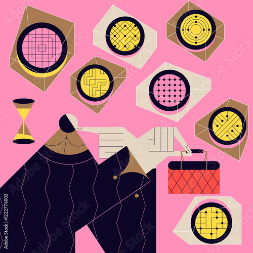 Man ecash investor deciding what cryptocurrency to choose before purchasing it