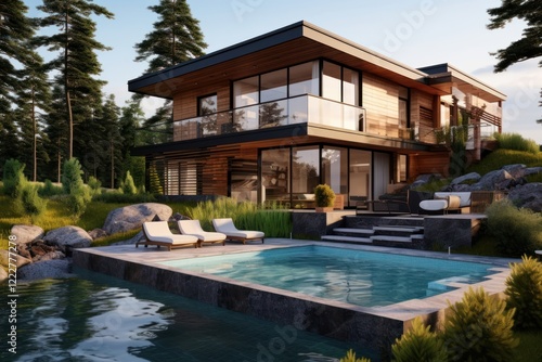 Wallpaper Mural Modern house on sale architecture building outdoors. Torontodigital.ca