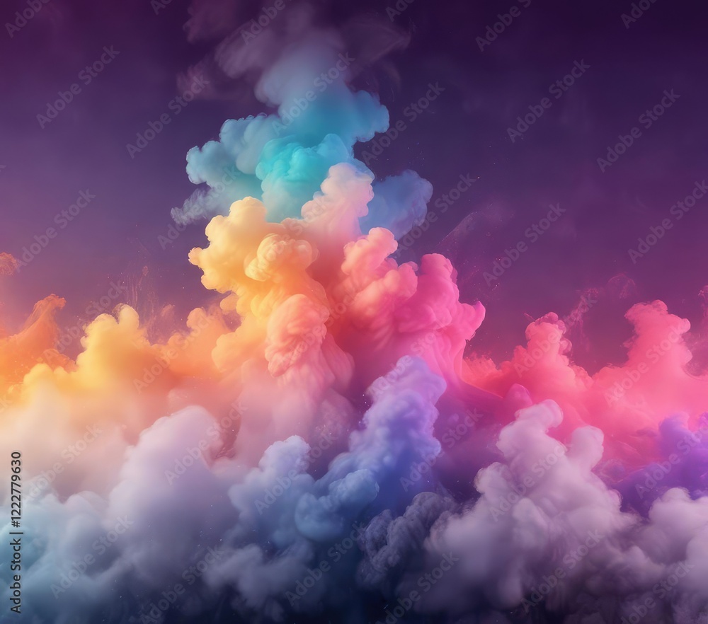 Naklejka premium Gradient abstract background with rising smoke and misty atmosphere, cloudy day, smoke