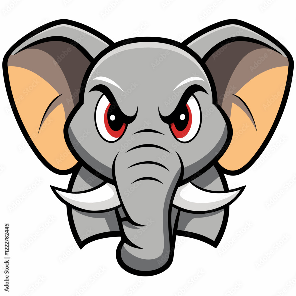 Fototapeta premium elephant cartoon with blank
