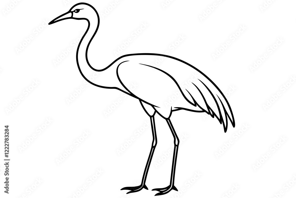 Obraz premium Graceful Crane Illustration