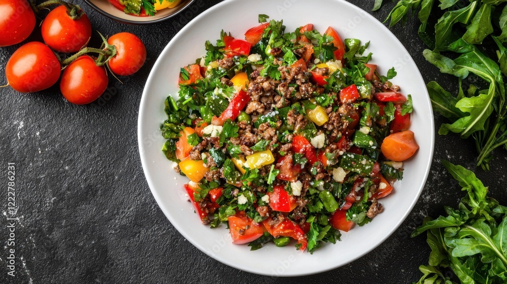 Quinoa and Ground Beef Salad with Kale Quinoa and Ground Beef Salad with Kale