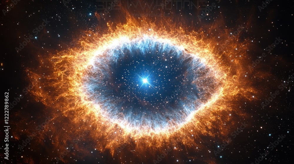 Celestial Ring Nebula Cosmic Dust and Stars Celestial Ring Nebula Cosmic Dust and Stars
