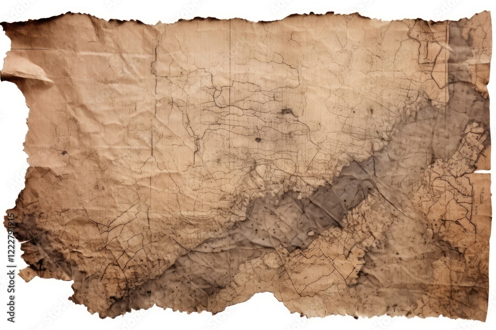 Fototapeta premium Vintage map backgrounds paper text.