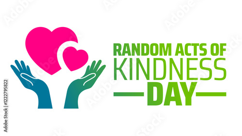 Random Acts of Kindness Day background banner or poster design template. observed every year in February. Holiday concept. Use to any Template, card, poster, placard, template.