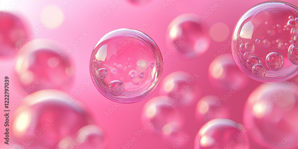 Bubbles floating in pink background abstract art digital creation vibrant environment close-up view beauty of nature Bubbles floating in pink background abstract art digital creation vibrant environment close-up view beauty of nature