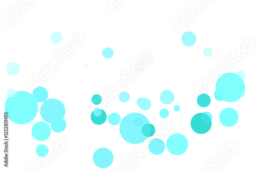 icon set collection of blue air bubbles in water without background