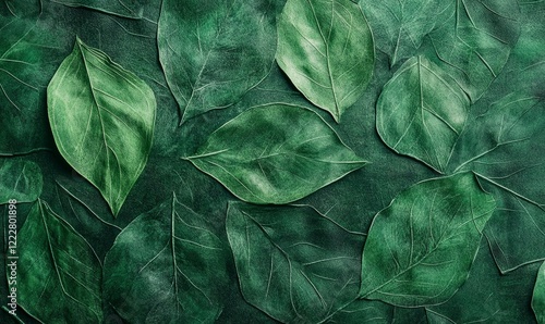 Wallpaper Mural Green leaves wall texture background Torontodigital.ca