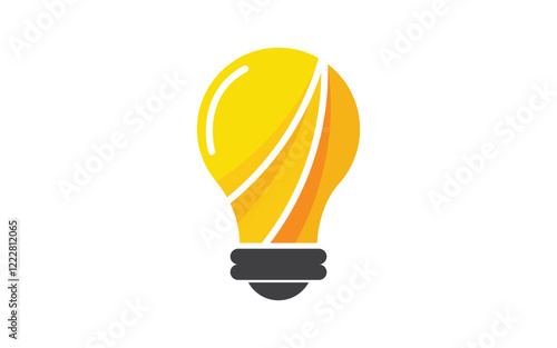 Light bulb symbol logo design illustration template