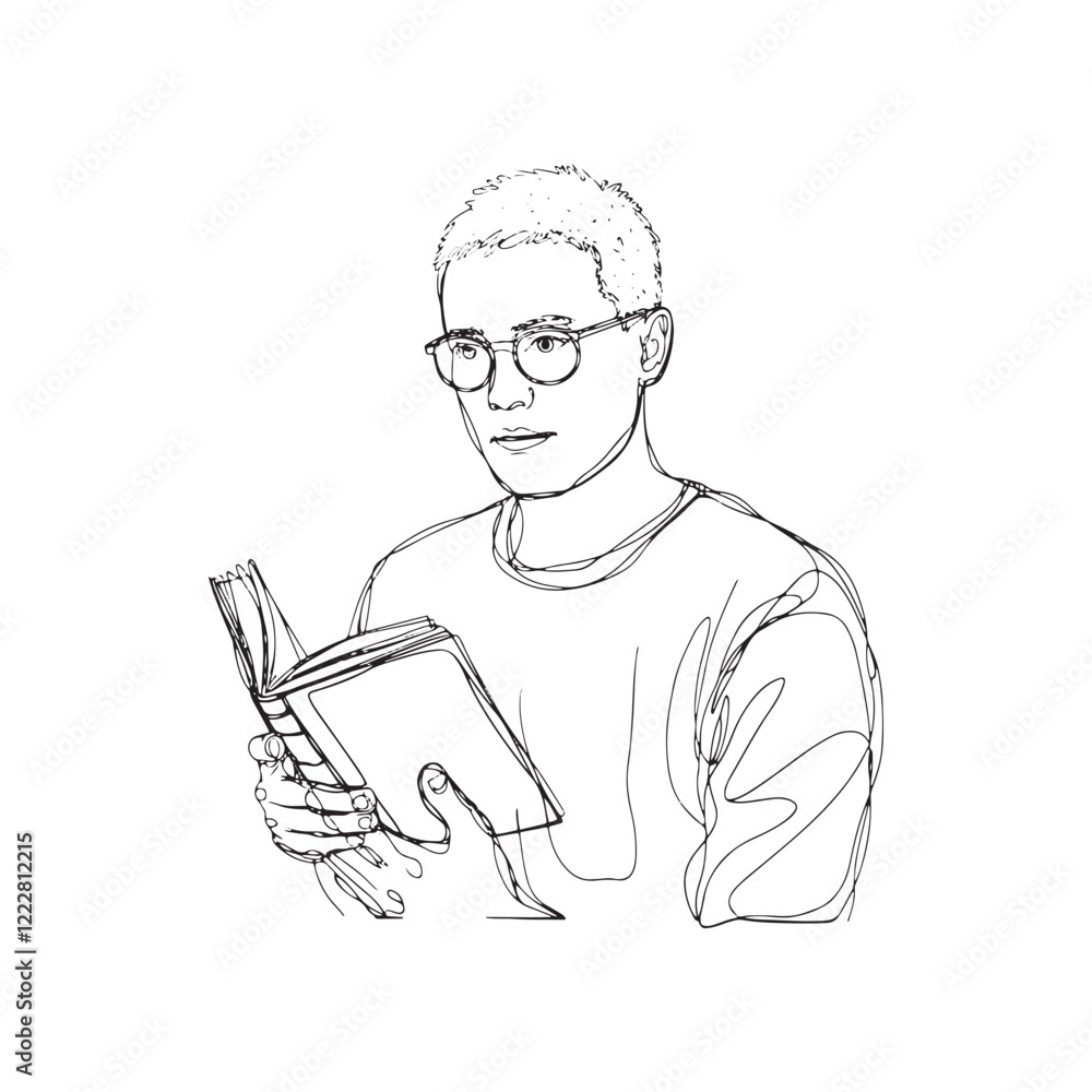 Man with Book Silhouette Artwork - Digital Line Art of Man Reading - Man Reading Book Vector - Man Reading Book Doodle - Reading Illustration - Man Reading Book Line Art
Man with Book Silhouette Artwork - Digital Line Art of Man Reading - Man Reading Book Vector - Man Reading Book Doodle - Reading Illustration - Man Reading Book Line Art