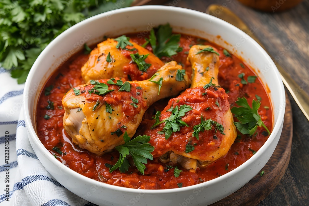 Delicious Chicken Drumsticks in Rich Tomato Sauce. Delicious Chicken Drumsticks in Rich Tomato Sauce.