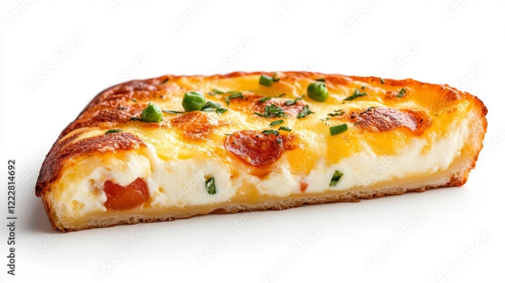 Frittata with cheese fresh vegetables and a crispy golden crust. Generative AI Frittata with cheese fresh vegetables and a crispy golden crust. Generative AI