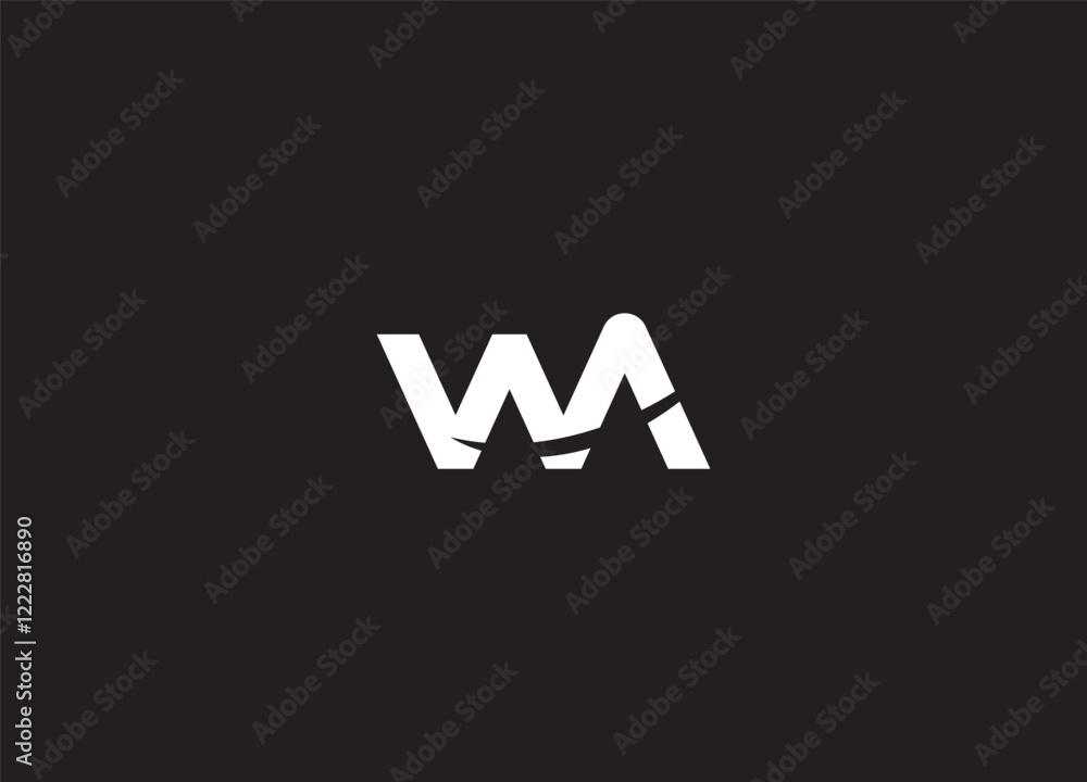 WA initial modern logo design and creative logo WA initial modern logo design and creative logo