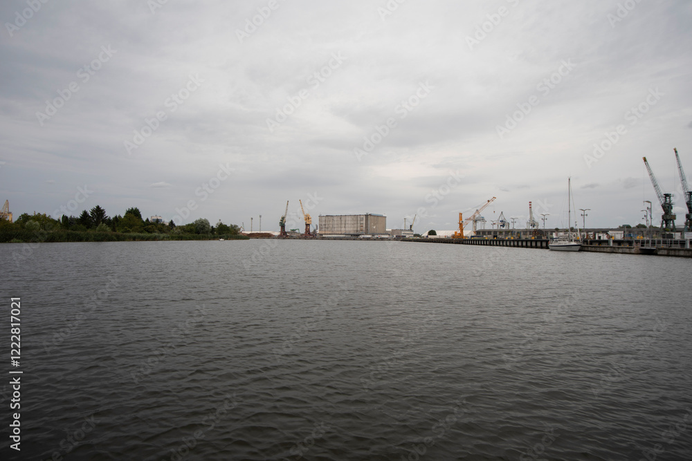 Naklejka premium Port of Szczecin, Poland