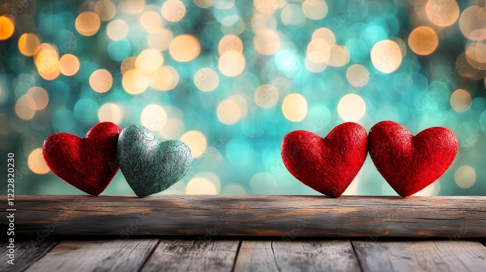 heart on wooden background