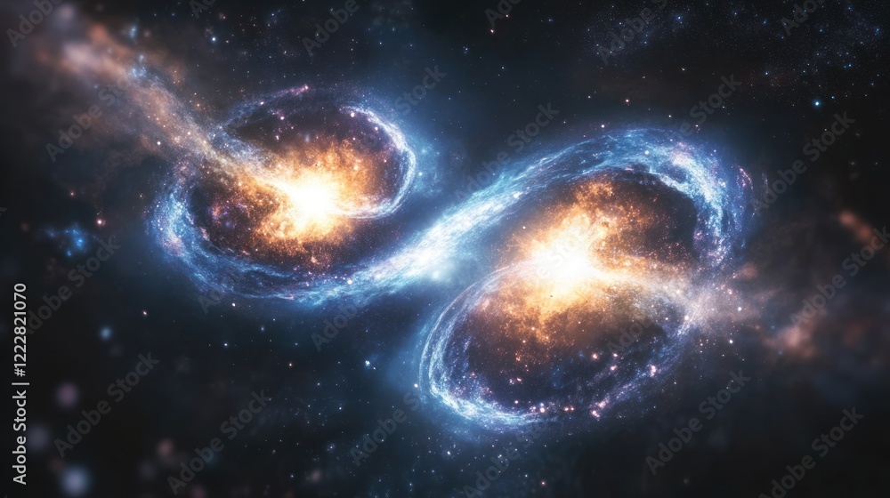 Celestial Dance Two Galaxies Collide In Cosmic Ballet Celestial Dance Two Galaxies Collide In Cosmic Ballet
