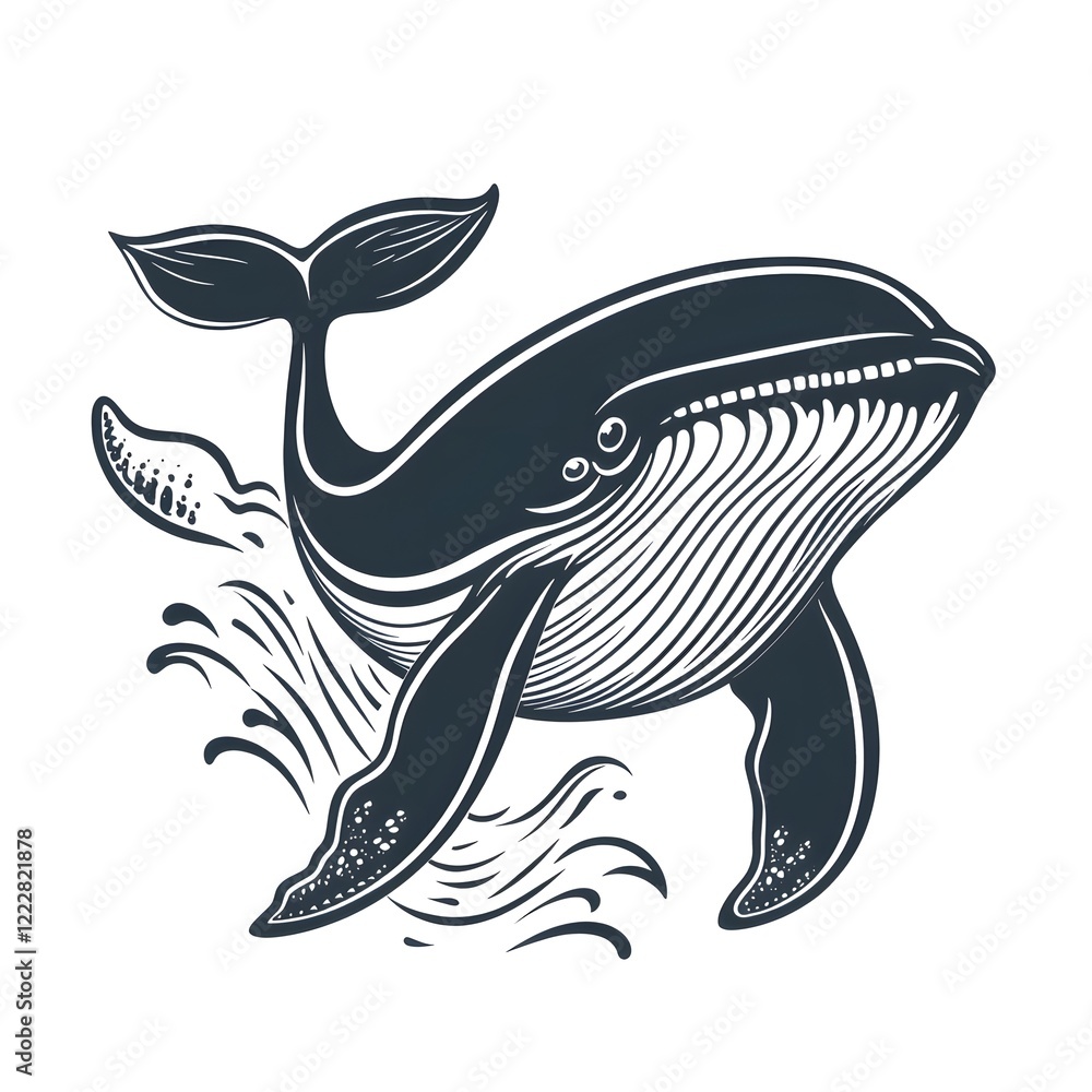 Fototapeta premium whale illustration