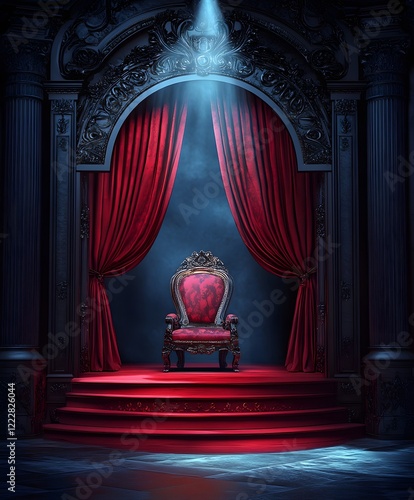 theater stage with curtains