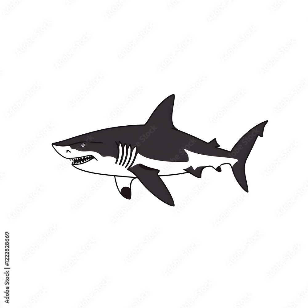 Naklejka premium shark vector illustration