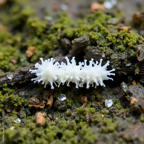 Arcyria obvelata (prev. Arcyria nutans), a species of slime mold in the family Trichiidae photographed in Finland, no common english name photo