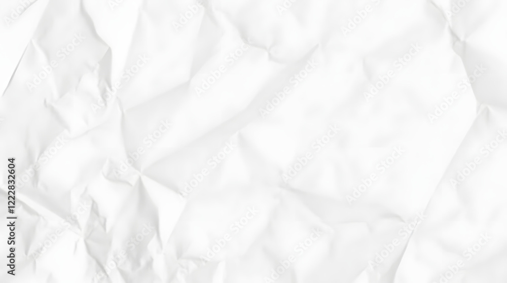 Fototapeta premium white crumpled and creased glued wrinkled paper poster texture background