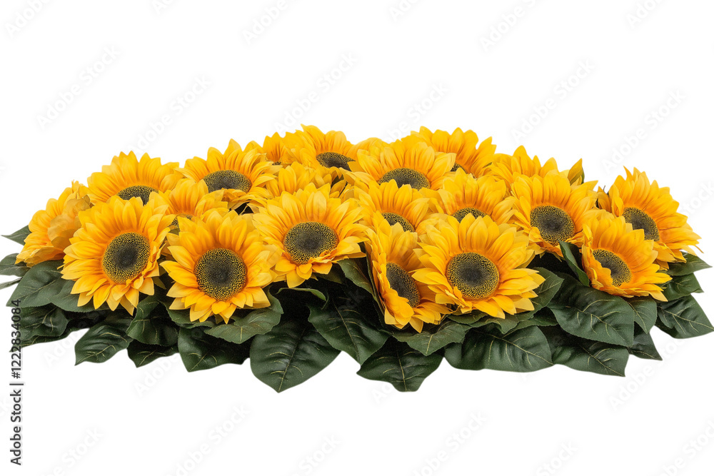 Obraz premium Sunflower bouquet isolated on white background