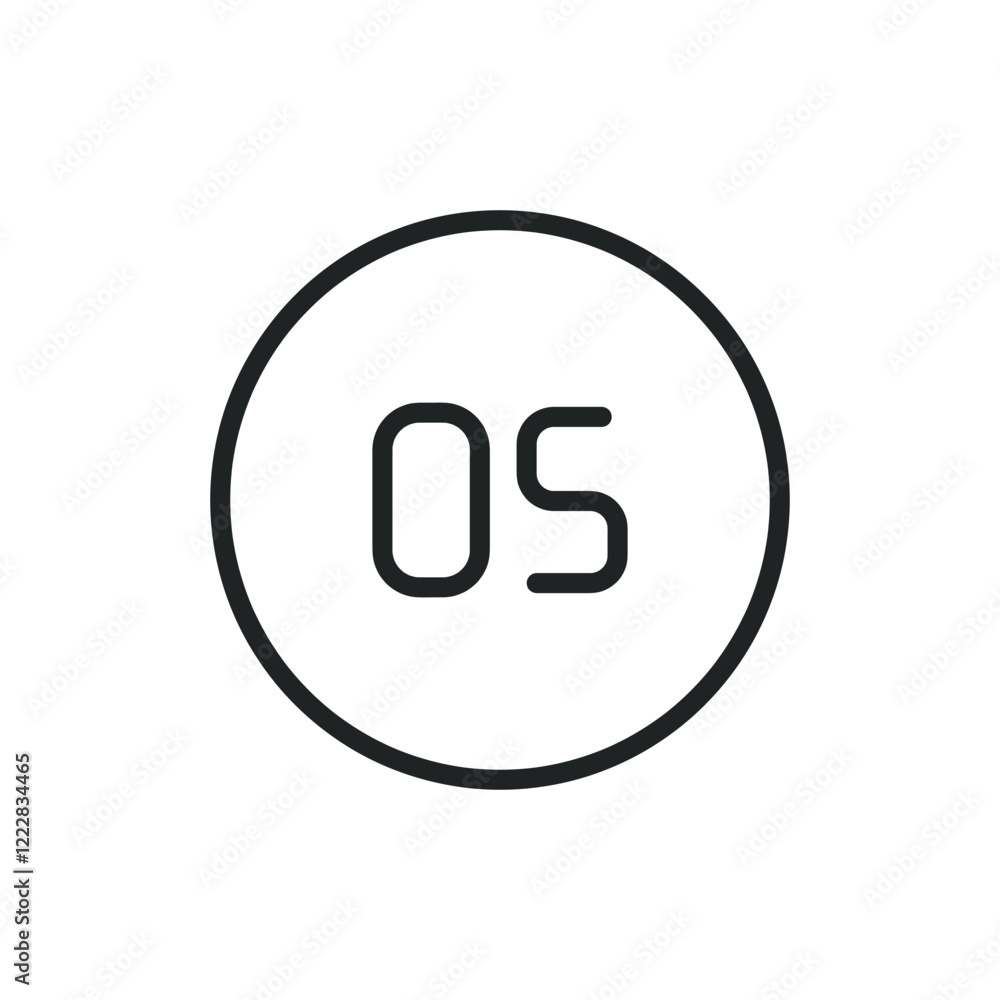 Operating System Icon. Mobile Device Components Vector Icon Operating System Icon. Mobile Device Components Vector Icon