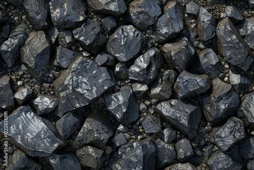 Wallpaper Mural Photo of Big pile of natural black coals. Background texture for backdrops or mapping Torontodigital.ca