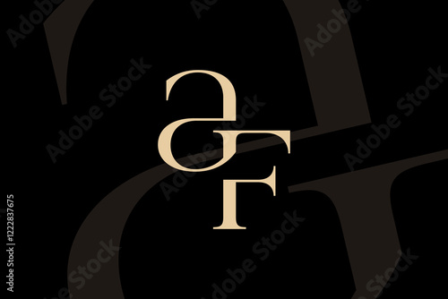 AF or FA letter logo icon design. Classic style luxury initials monogram.