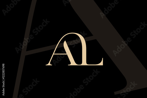 AL or LA letter logo icon design. Classic style luxury initials monogram.