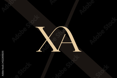 XA or AX letter logo icon design. Classic style luxury initials monogram.