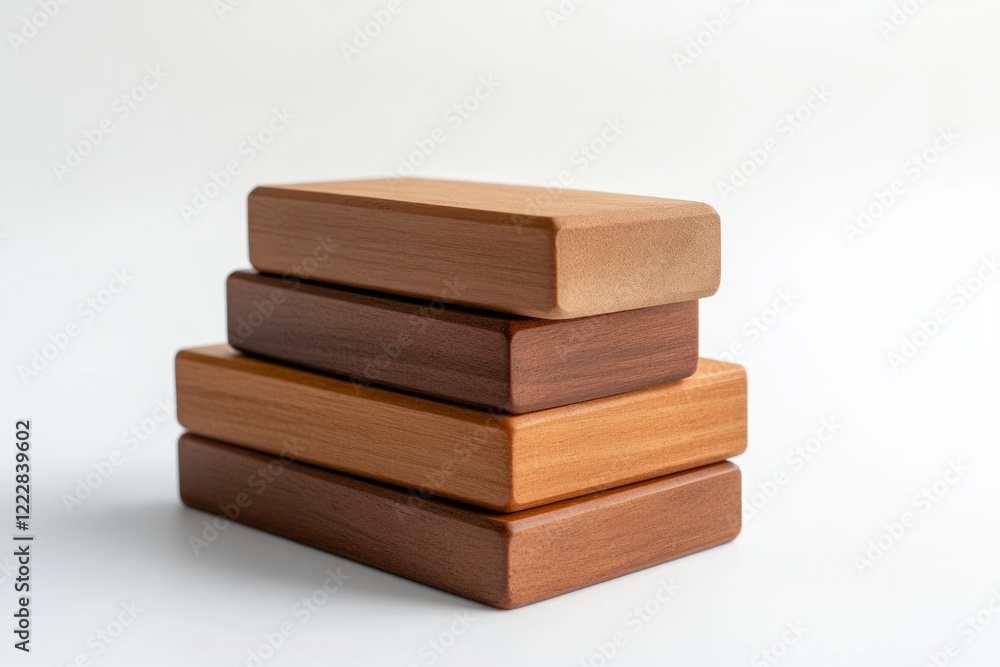 Stacked Wooden Blocks in Vibrant Hues: A Study in Natural Materials and Geometric Design Stacked Wooden Blocks in Vibrant Hues: A Study in Natural Materials and Geometric Design